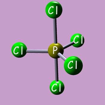 3d model of phosphorus pentachloride..